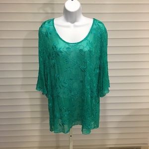 Tianello Teal Blouse